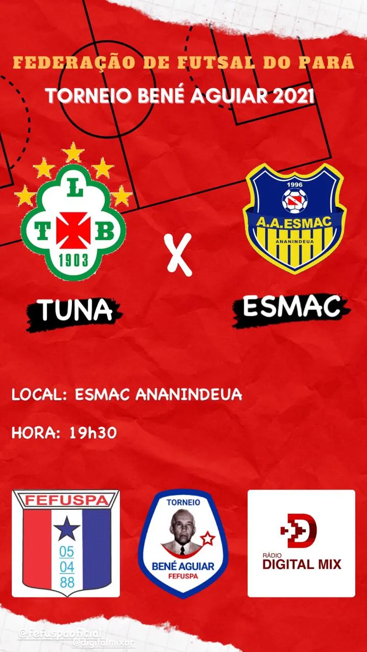 Tuna e Esmac disputam vaga da semifinal do "Bené Aguiar"