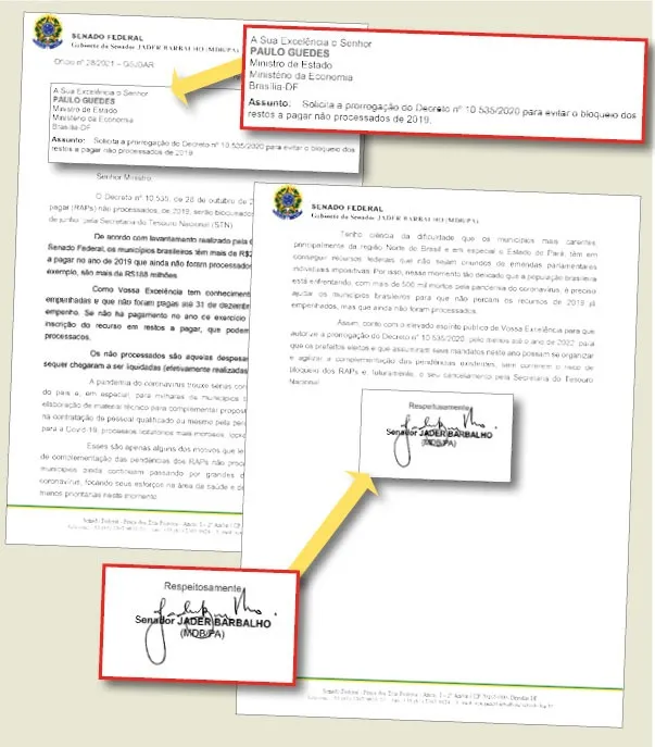 Senador Jader pede prorrogação dos restos a pagar de 2019