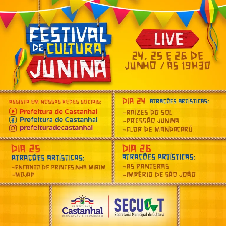 Castanhal promove festival junino online