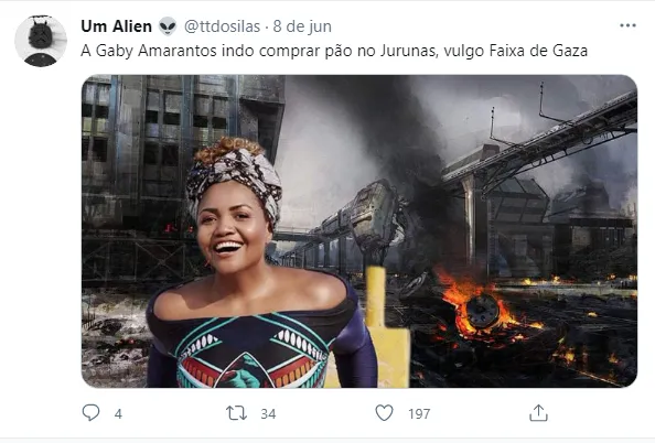 "Andava entre cadáveres". Veja os memes da Gaby Amarantos