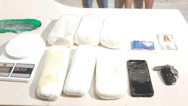 As drogas apreendidas foram apresentadas na Seccional da Cidade Nova