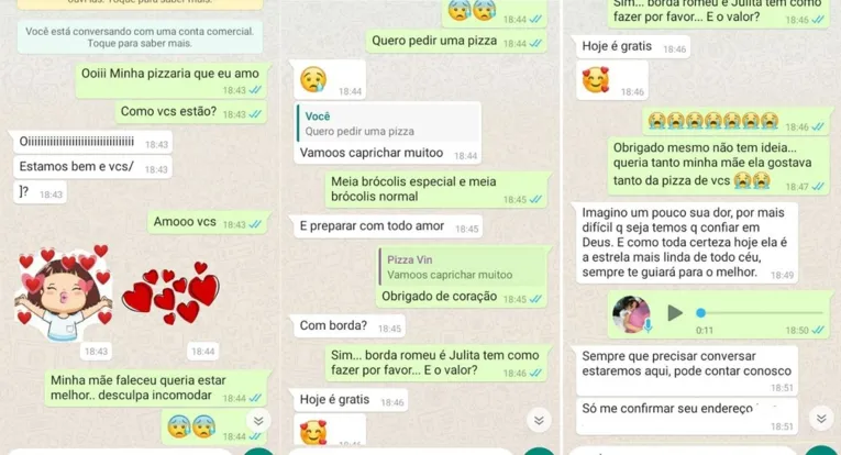 A mensagem viralizou nas redes sociais.
