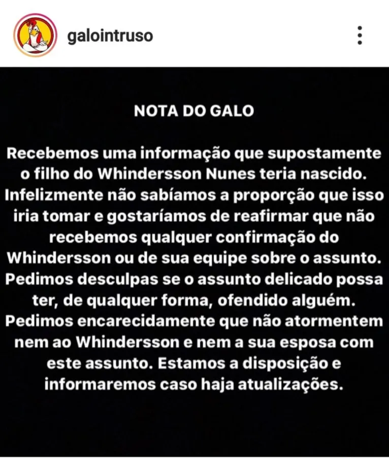 Whindersson confirma nascimento de filho prematuro