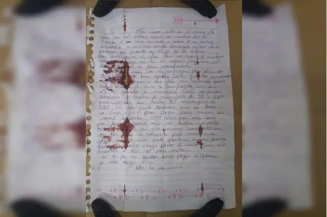 Policia divulga a carta escrita por Lázaro antes de morrer