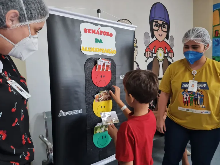 Hospital Oncológico ensina alimentação saudável a crianças