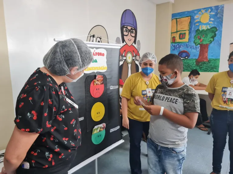 Hospital Oncológico ensina alimentação saudável a crianças