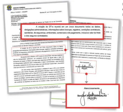 Jader apoia documento eletrônico de transportes