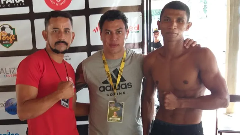 Marcelo, Popó e Baiano, na pesagem do UP Boxe Show