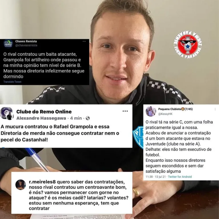 Veja a montagem com alguns relatos.