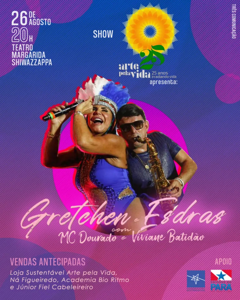 “Arte pela Vida” faz 25 anos com show de Gretchen