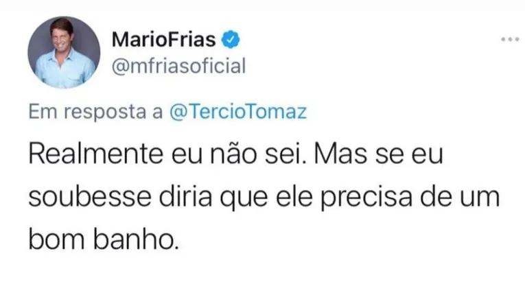 Mário Frias é punido pelo Twitter após comentário racista