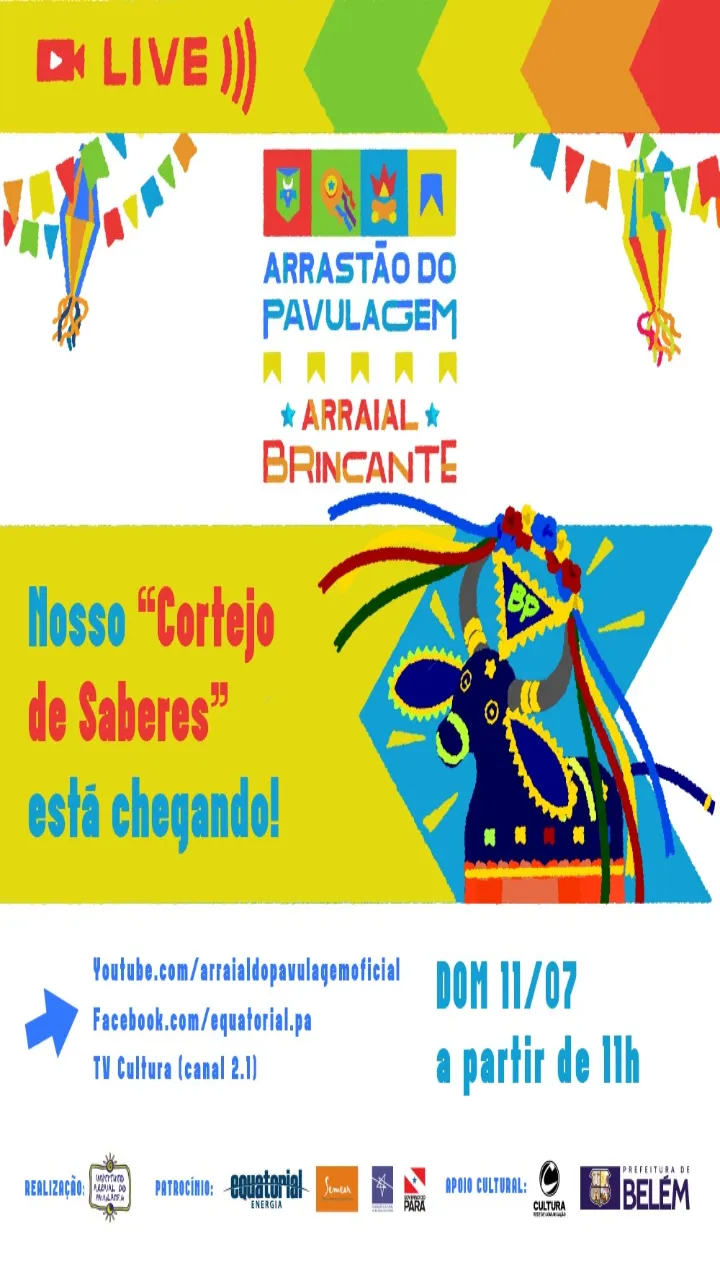 Domingo (11) tem a última live do Arraial do Pavulagem