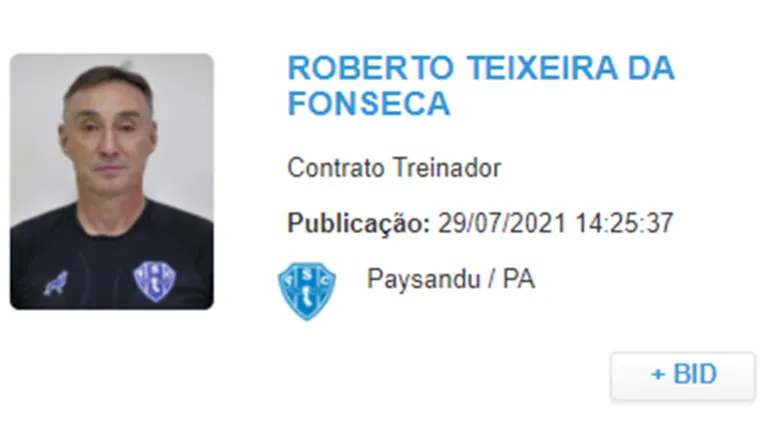 Roberto Fonseca já poderá comandar o Paysandu na Série C