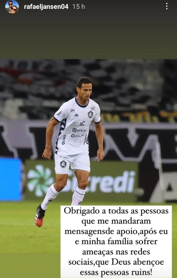 Jansen sobre ameaças: "que Deus abençoe as pessoas ruins"