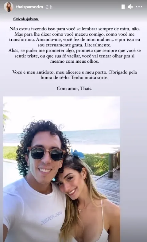 Namorada de Nicolas se despede em carta de amor; veja! 