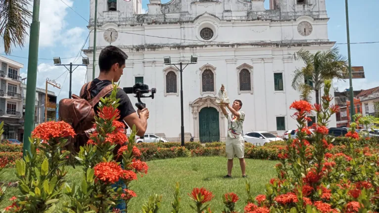 Publicitário na Catedral da Sé