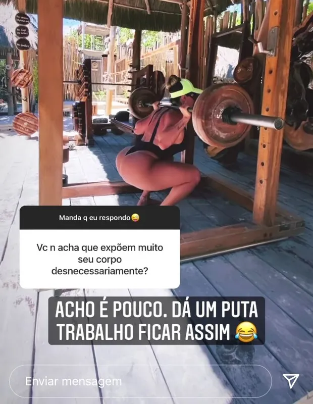 Vídeo: Juju Salimeni malha de biquíni e quase mostra demais