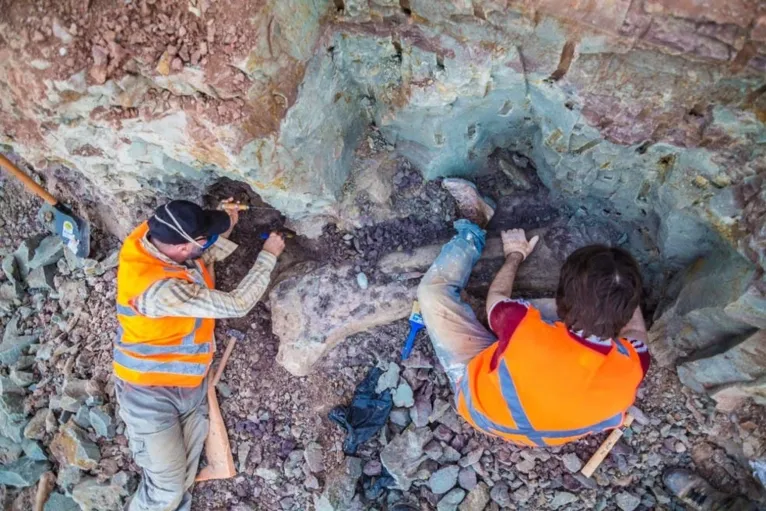 Região onde foram encontrados os fósseis de dinossauro, em Davinópolis