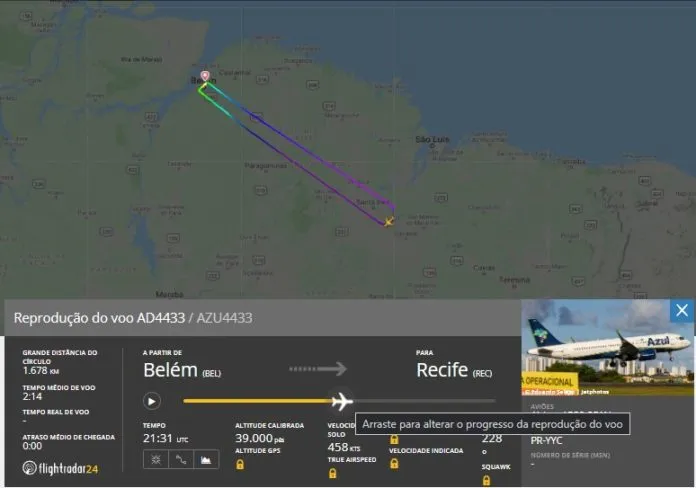 Piloto passa mal a 39 mil pés e avião retorna a Belém