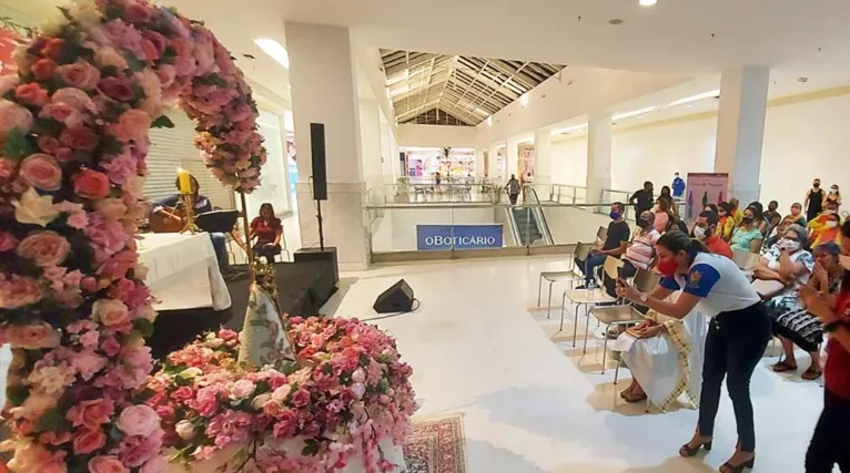 A exposição do Círio em Marabá faz parte de uma programação realizada shopping que tradicionalmente ocorre nas semanas que antecedem o Círio em Marabá