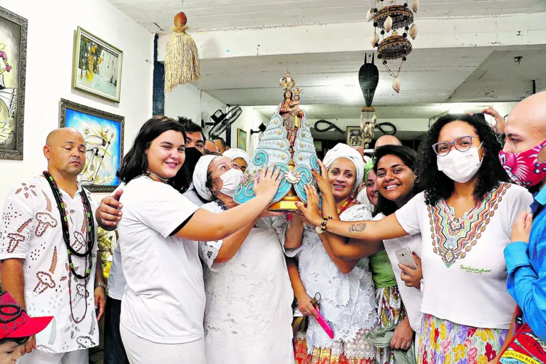 Imagem no terreiro de umbanda Nangetu Mansú Masubando.