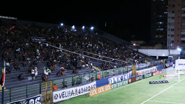 Torcida no Baenão sendo vista do camarote.