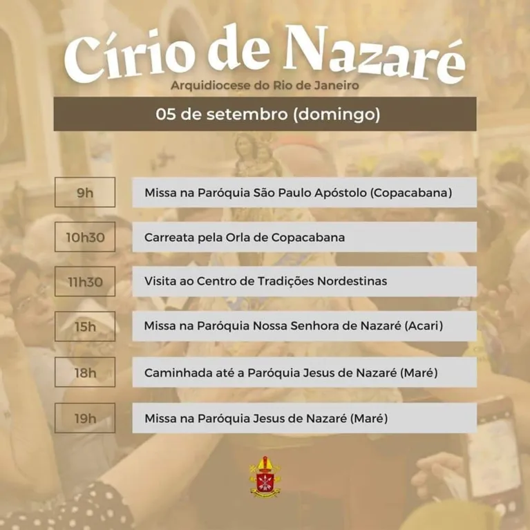 Nossa Senhora de Nazaré abençoa fiéis no Rio de Janeiro