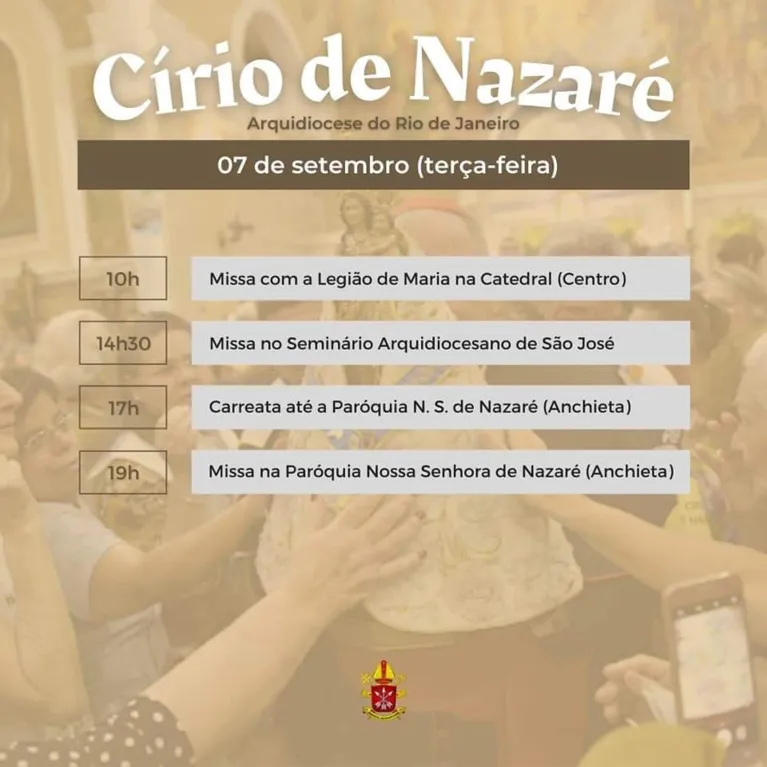 Nossa Senhora de Nazaré abençoa fiéis no Rio de Janeiro