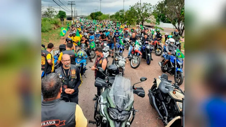 Aderindo as principais manifestações de apoio ao presidente Bolsonaro, motociclistas de Marabá realizam motociata pelas ruas da cidade