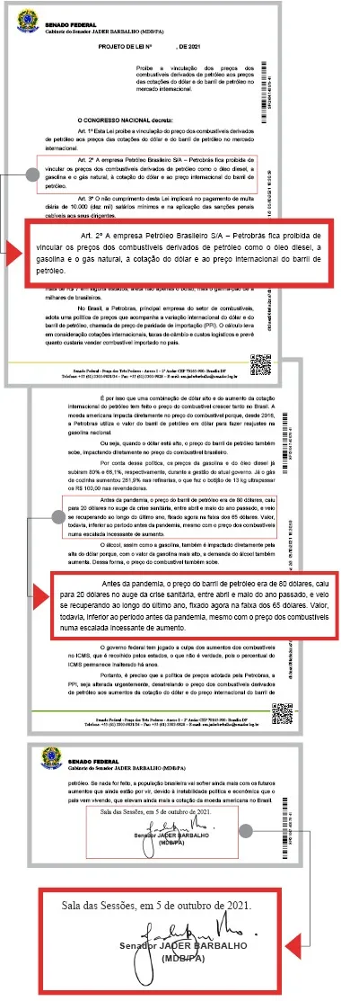 Jader quer impedir aumento de combustíveis com base no dólar