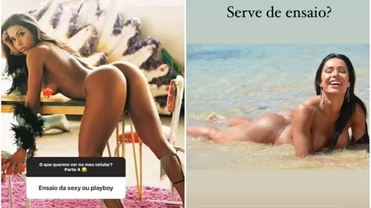 Gracyanne mostra tatuagem íntima como o nome de Belo. Veja!