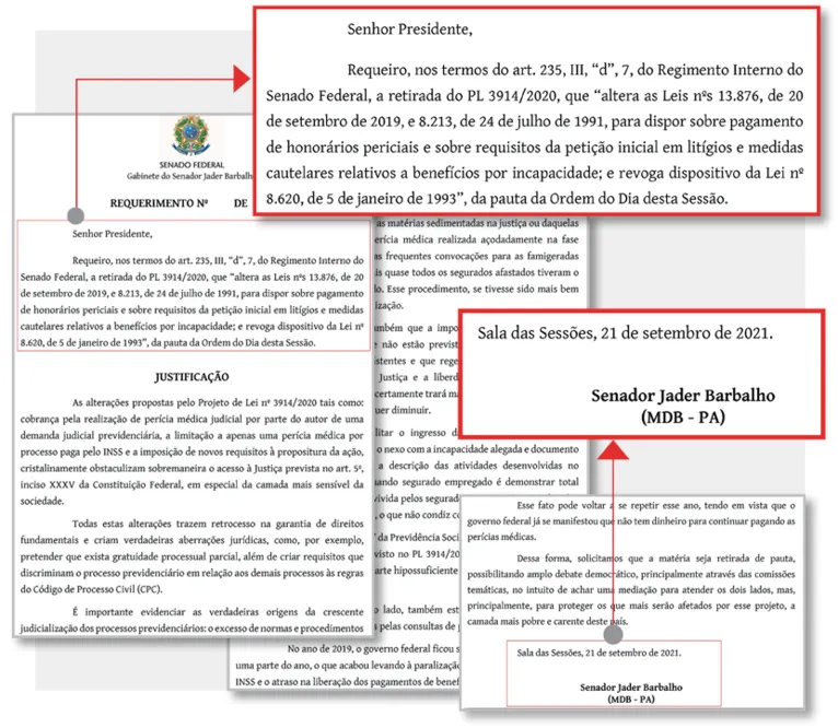 "As alterações previstas no projeto de lei que chegou ao Senado trazem retrocesso na garantia de direitos fundamentais e criam verdadeiras aberrações jurídicas”, afirma o Senador Jader Barbalho.