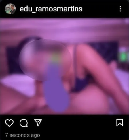 Foto de sexo oral é publicada no Instagram de Eduardo Ramos
