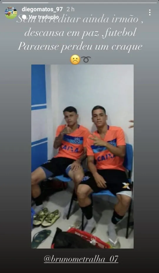 Lateral Diego Matos e meia Bruninho, em época da base bicolor