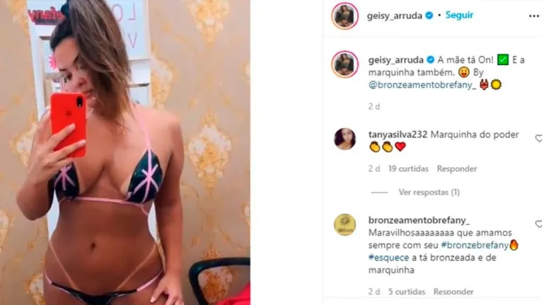 Geisy renovou a marquinha sexy e escandalizou em publicação  