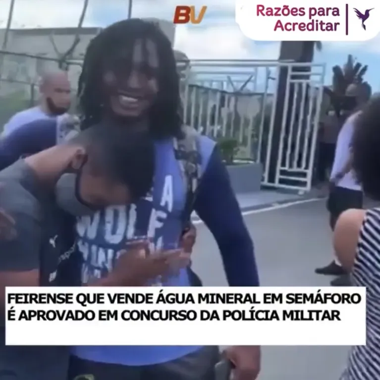 Daniel Santos, de 27 anos, conseguiu ser aprovado no concurso da Polícia Militar da Bahia. 