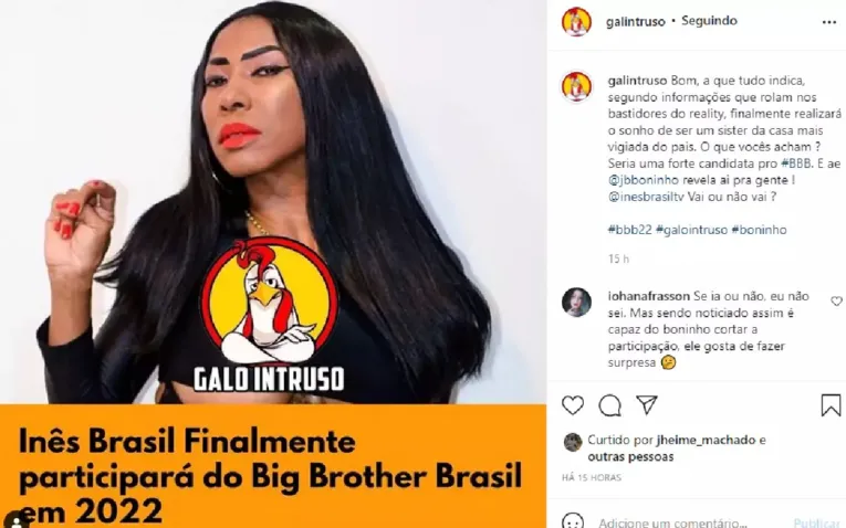 Inêz Brasil no BBB: Boninho não tem coragem, diz Gominho