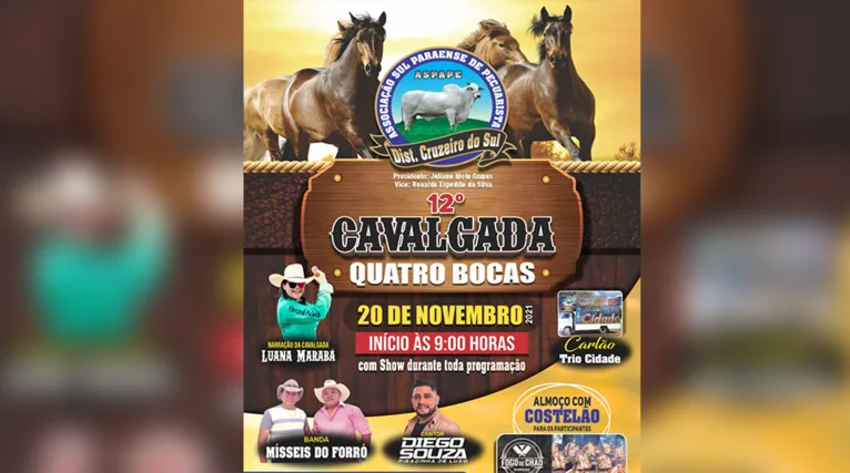 Cartaz do evento que vai acontecer na região do Rio Preto
