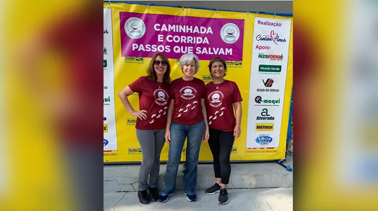 Tânia Ribeiro, Angélica Rangel e Cecília, as organizadoras do evento em Marabá