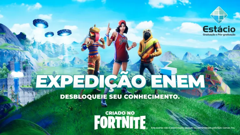 Universidade inova e prepara alunos para o ENEM no Fortnite