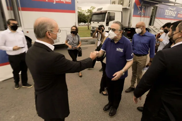 Presidente da Alcoa Brasil, Otávio Carvalheira, e secretário da Seac, Ricardo Balestreri. 