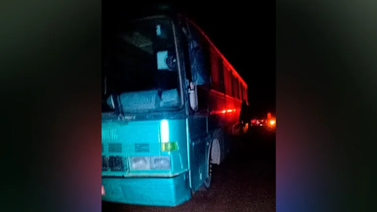 Entretanto o retrovisor do caminhão passou raspando na lateral do ônibus vindo a atingir fatalmente a criança