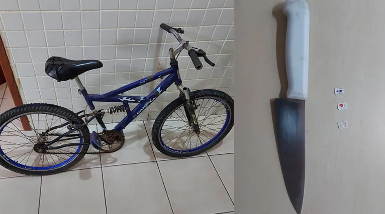 Bicicleta foi encontrada junto com faca usada pelo acusado