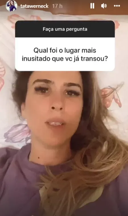 Tatá Werneck revela o lugar mais estranho em que já fez sexo