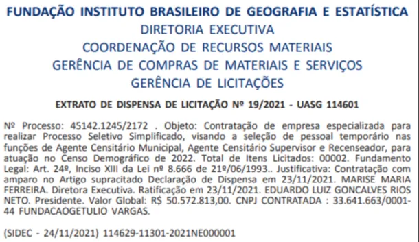 IBGE confirma banca de concurso com 206,8 mil vagas