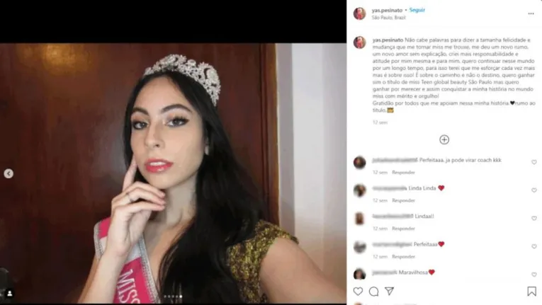 Miss teen de SP desapare na véspera de concurso de beleza