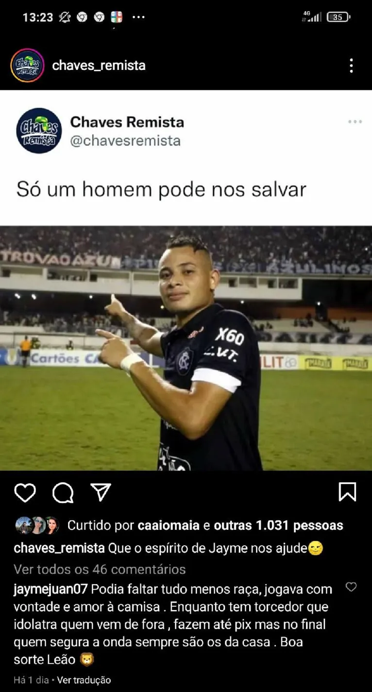 Na bronca com time, ex-atacante do Remo cutuca camisa 10 