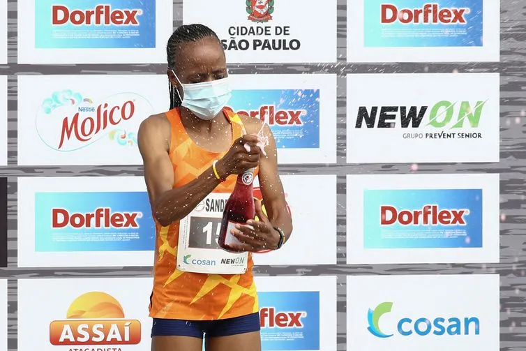 Bicampeã da São Silvestre, a queniana Sandrafelis Chebet