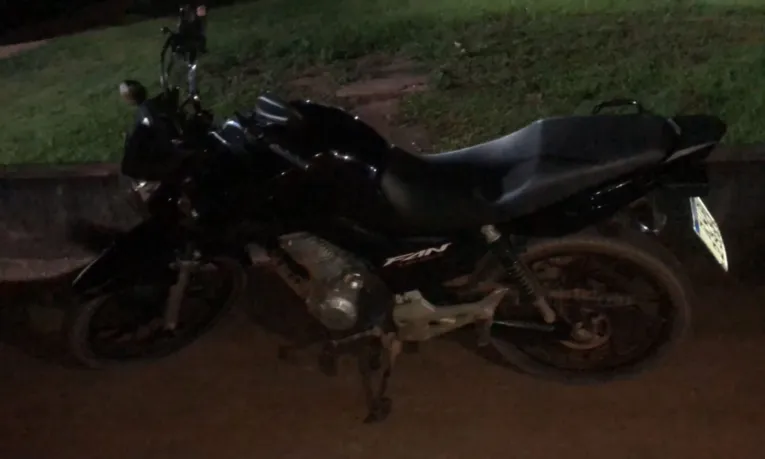 Motocicleta utilizada durante o crime