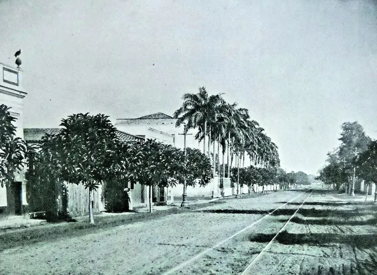 A avenida em 1890: a via estava inserida em área onde morava a população mais pobre da cidade
